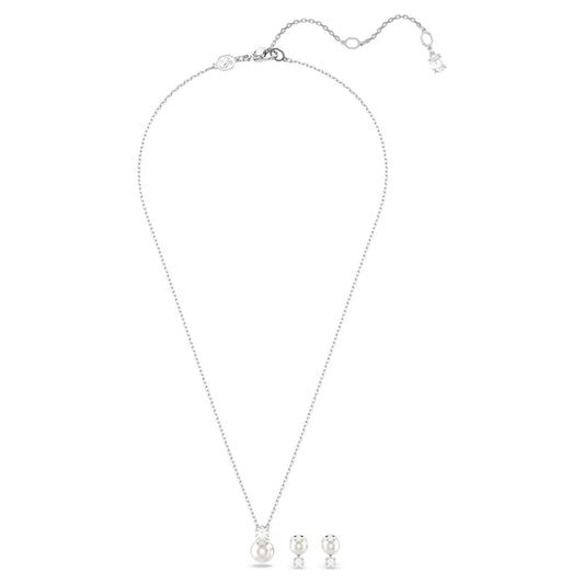 Matrix set, Crystal pearl, Round cut, White