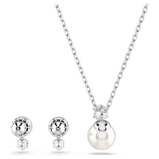 Matrix set, Crystal pearl, Round cut, White