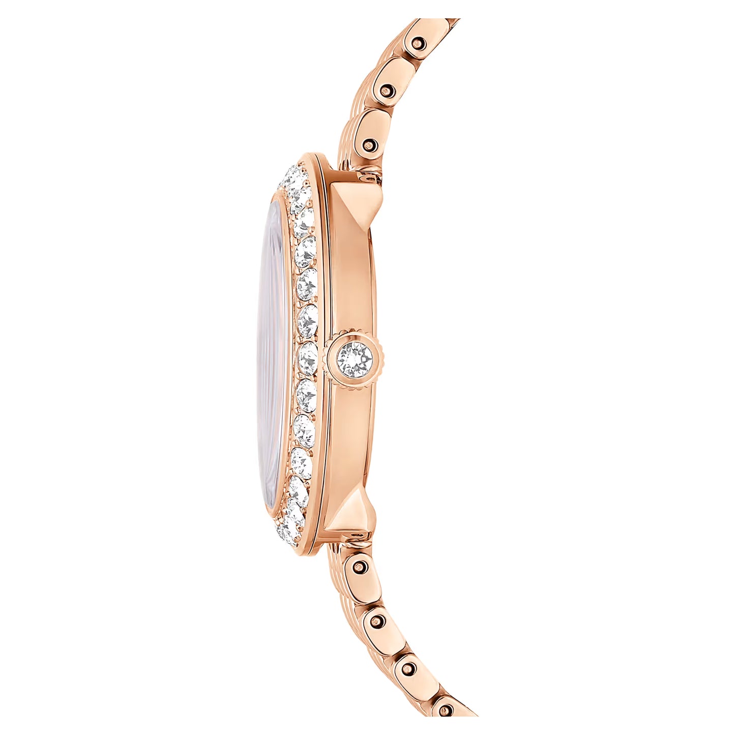 Matrix tennis 7-link watch, Swiss Made, Metal bracelet, Rose gold tone, Rose gold-tone finish