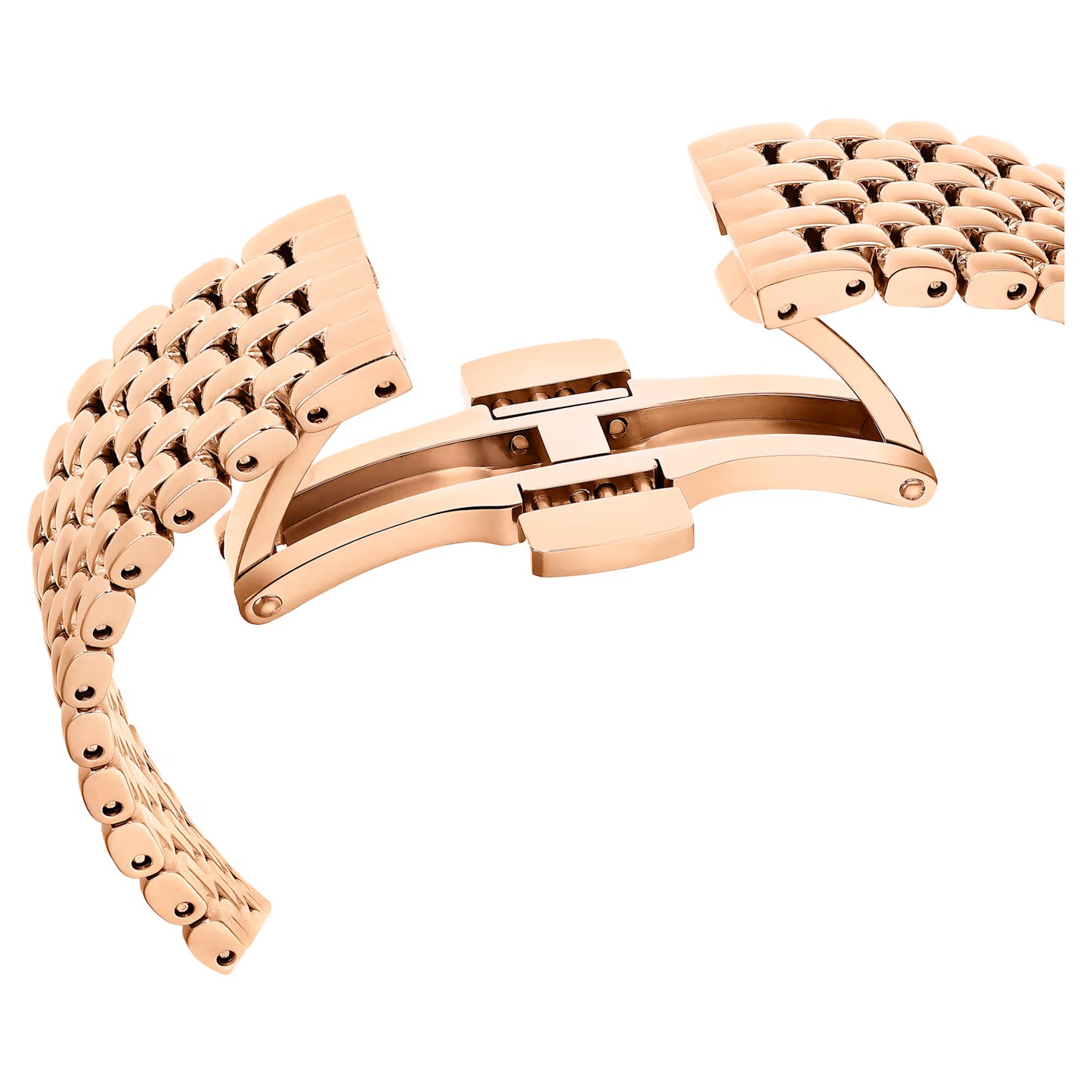 Matrix tennis 7-link watch, Swiss Made, Metal bracelet, Rose gold tone, Rose gold-tone finish