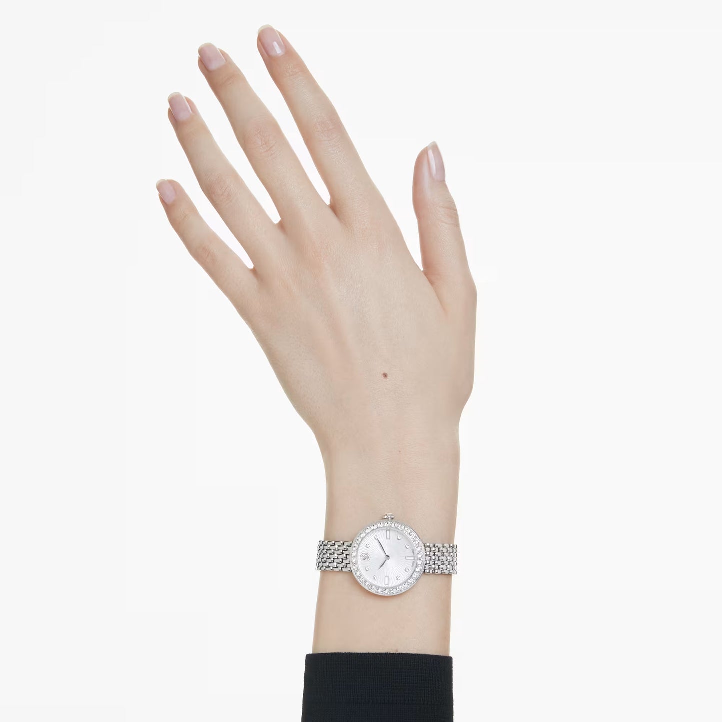 Matrix tennis 7-link watch, Swiss Made, Metal bracelet, Silver Tone, Stainless steel