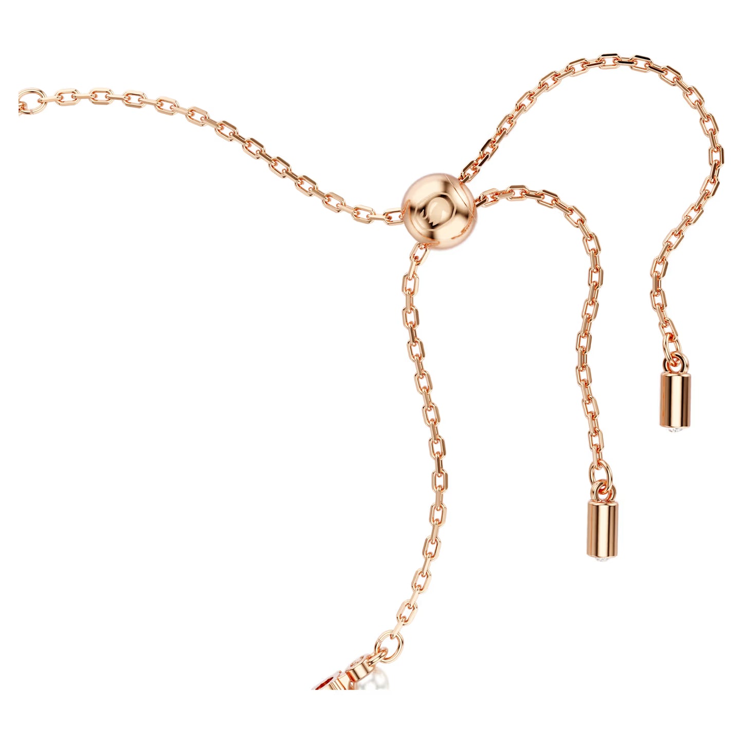 Matrix Tennis bracelet, Crystal pearl, Round cuts, White, Rose gold-tone plated