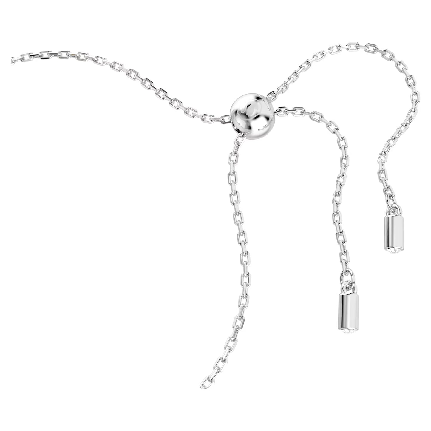 Matrix Tennis bracelet, Mixed cuts, White, Rhodium