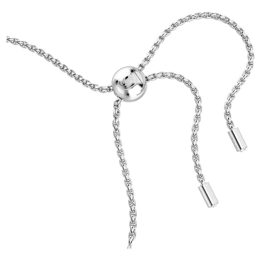 Matrix Tennis bracelet, Mixed round cuts, Rhodium