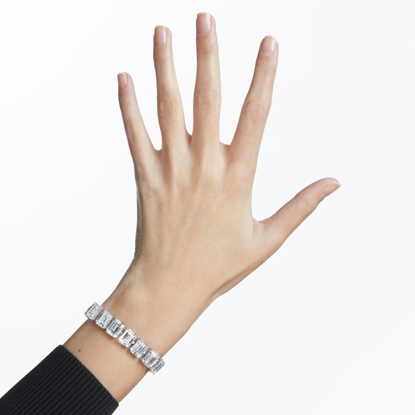 Millenia bracelet, Octagon cut crystals, White