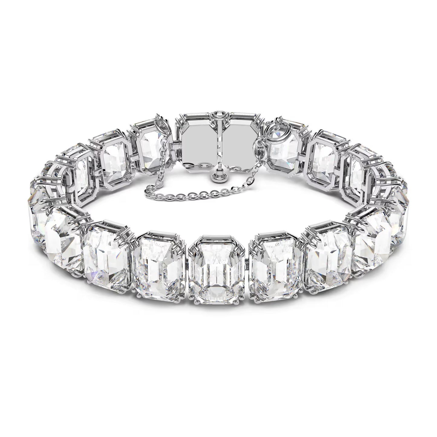 Millenia bracelet, Octagon cut crystals, White