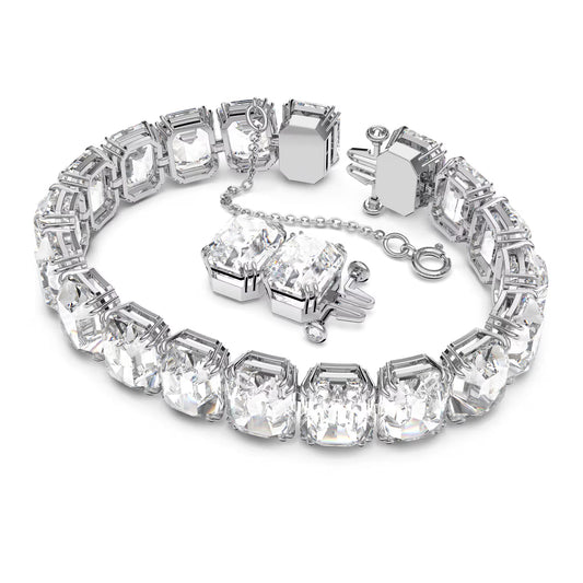 Millenia bracelet, Octagon cut crystals, White