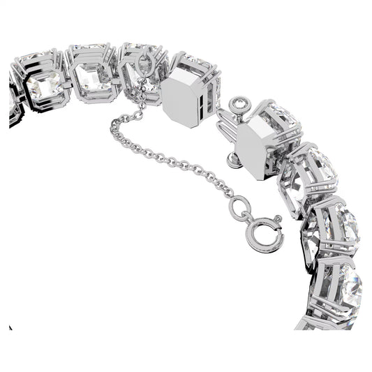 Millenia bracelet, Octagon cut crystals, White