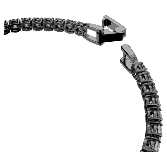 Tennis Deluxe Bracelet Grey, Ruthenium plated