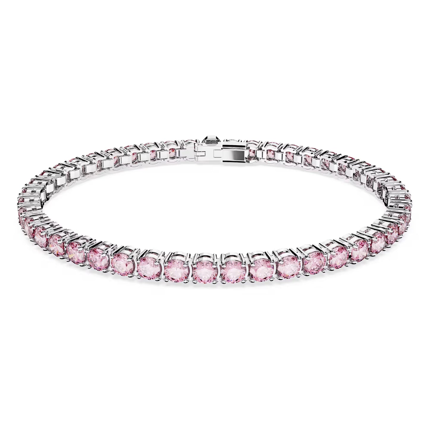Matrix Tennis bracelet, Round cut, Pink, Medium