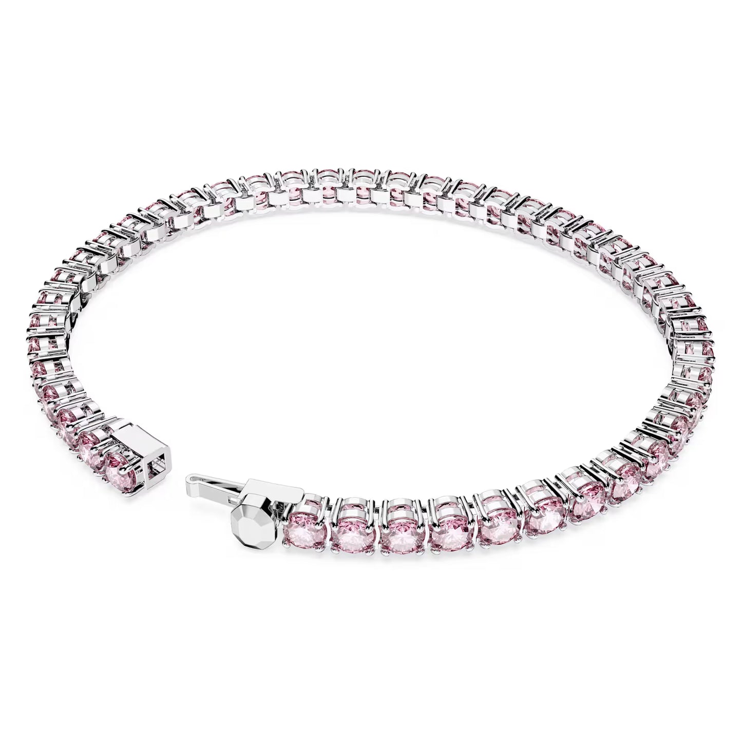 Matrix Tennis bracelet, Round cut, Pink, Medium