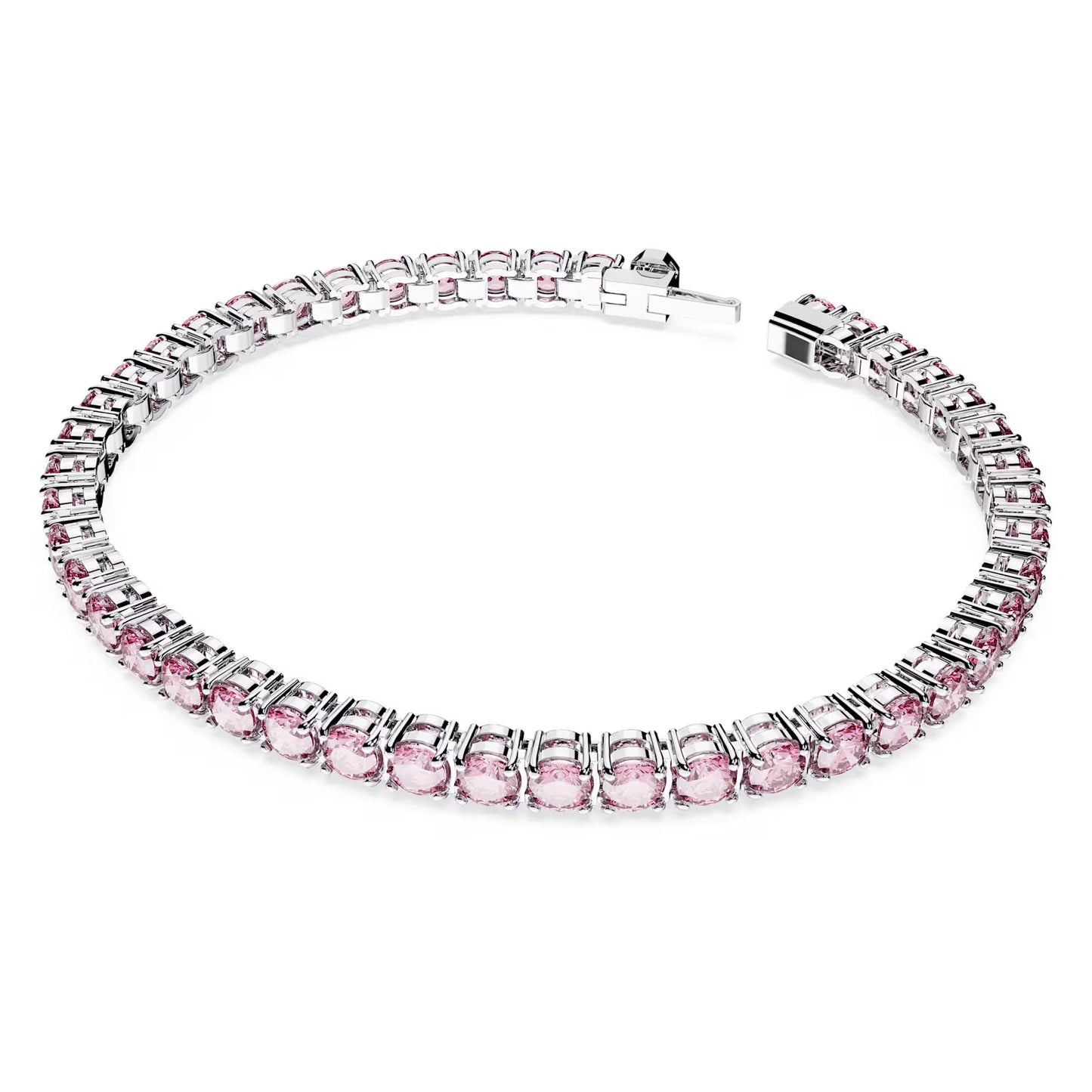 Matrix Tennis bracelet, Round cut, Small, Pink