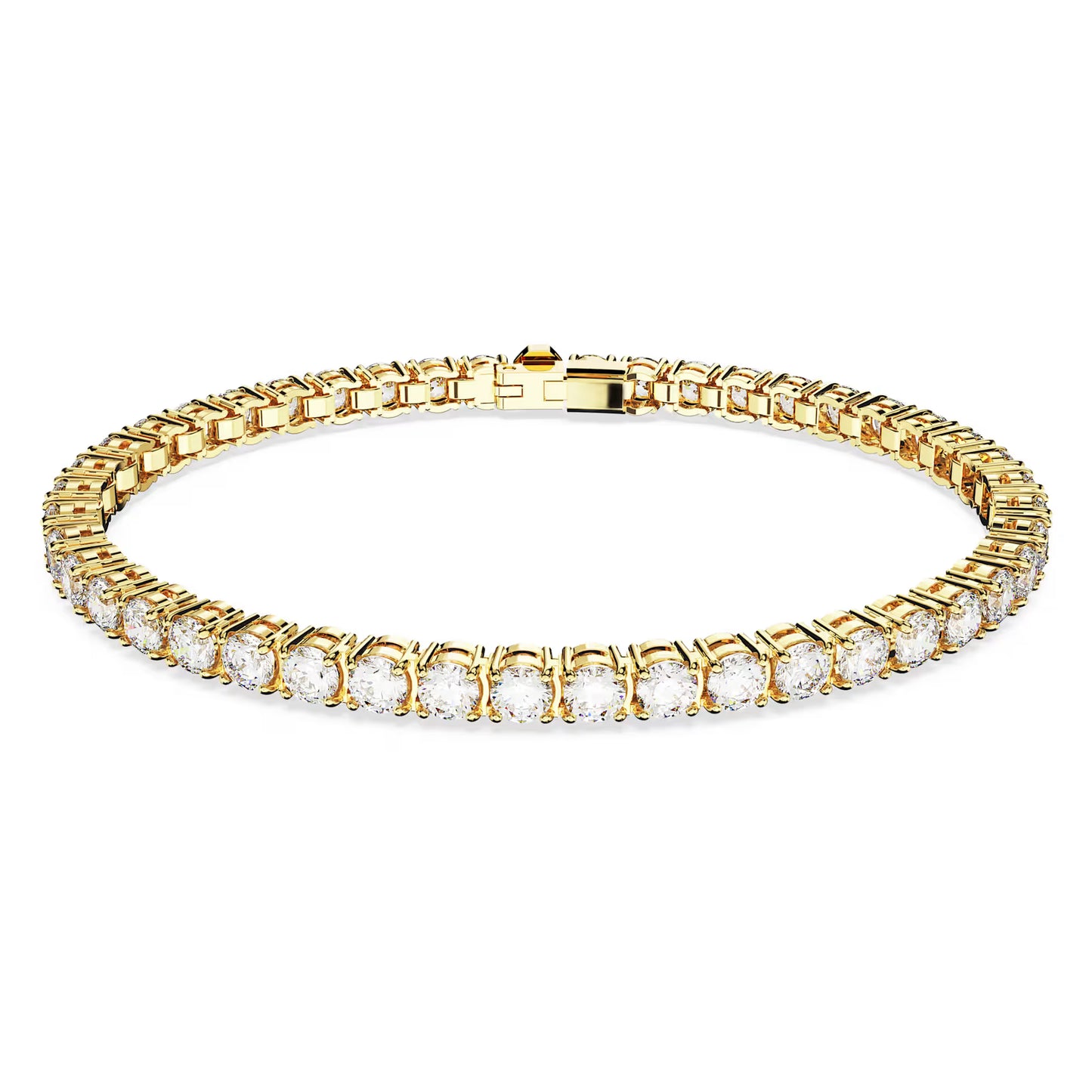 Matrix Tennis bracelet, Round cut, Yellow, XL