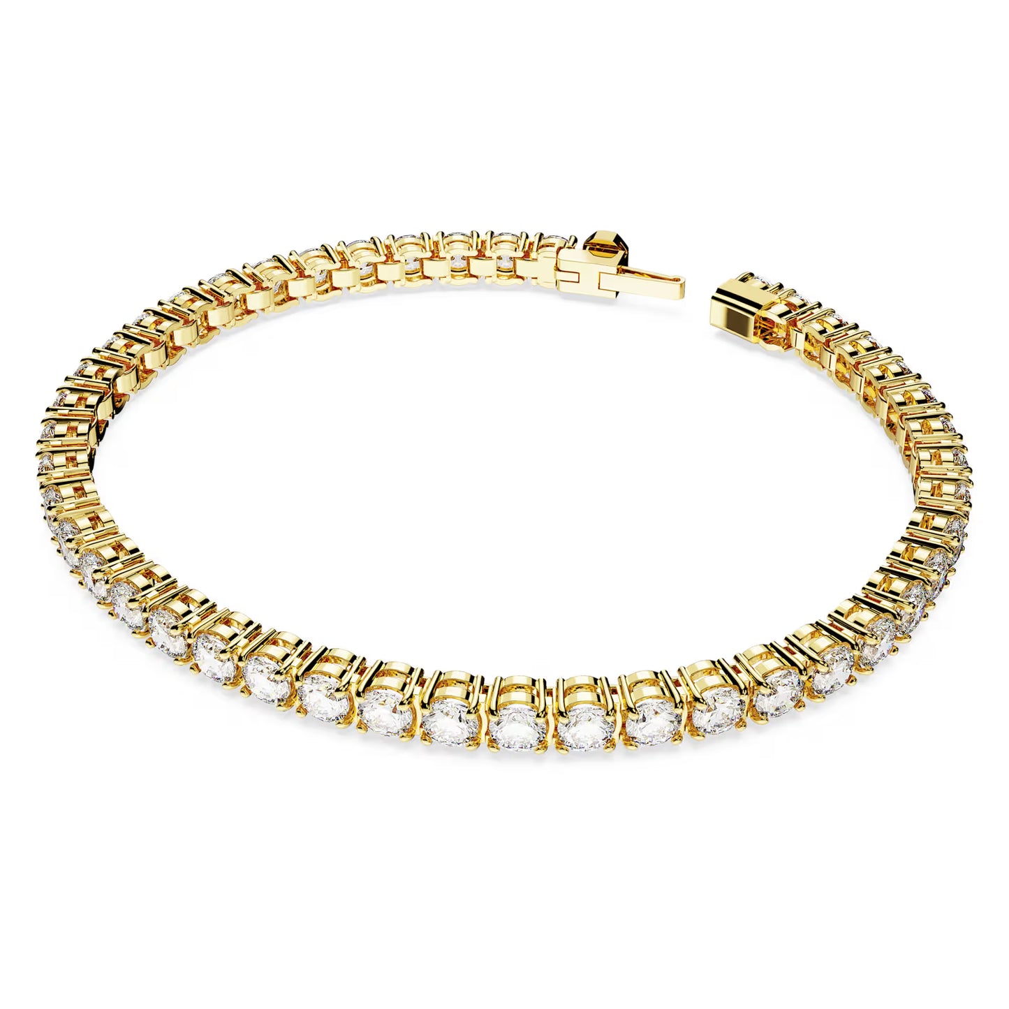 Matrix Tennis bracelet, Round cut, Yellow, XL