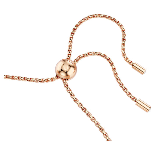 Matrix Tennis bracelet, Round cut, Rose gold-tone