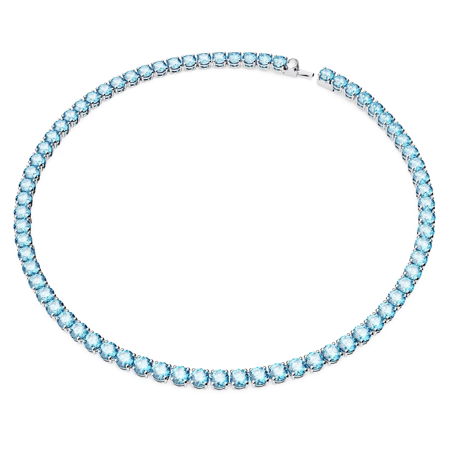 Matrix Tennis Necklace, Round cut, Medium, Blue