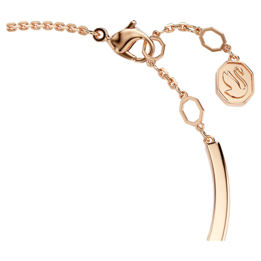Mesmera bangle, Mixed cuts, White, Rose gold-tone plated