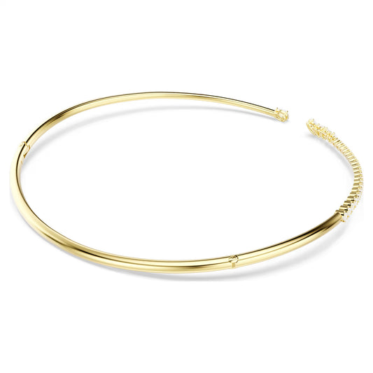 Mesmera choker Mixed cuts, White, 18K gold finish