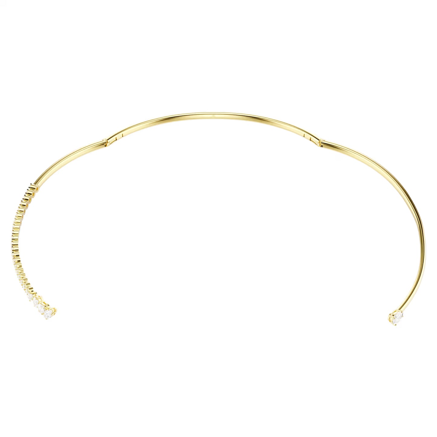 Mesmera choker Mixed cuts, White, 18K gold finish - Size Medium