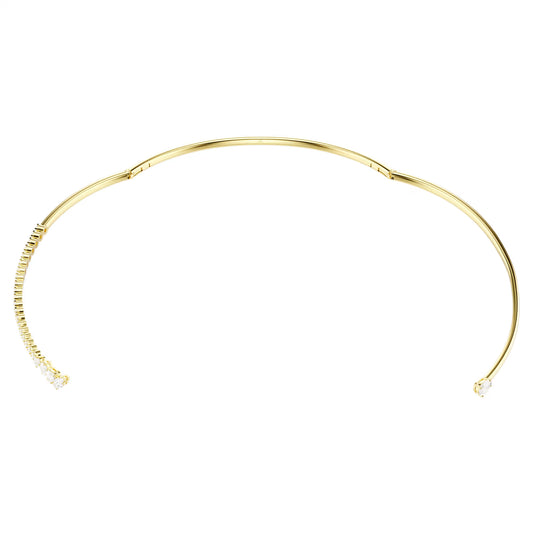 Mesmera choker Mixed cuts, White, 18K gold finish - Size Medium