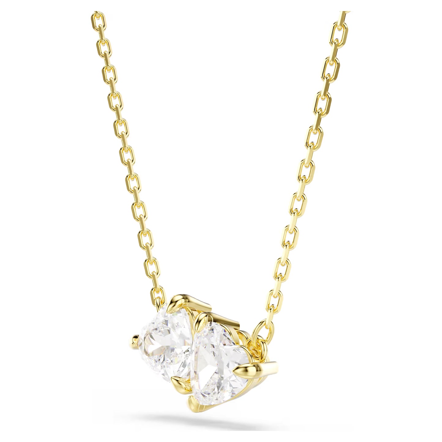 Mesmera Attract necklace, Heart, White, Gold-tone plated