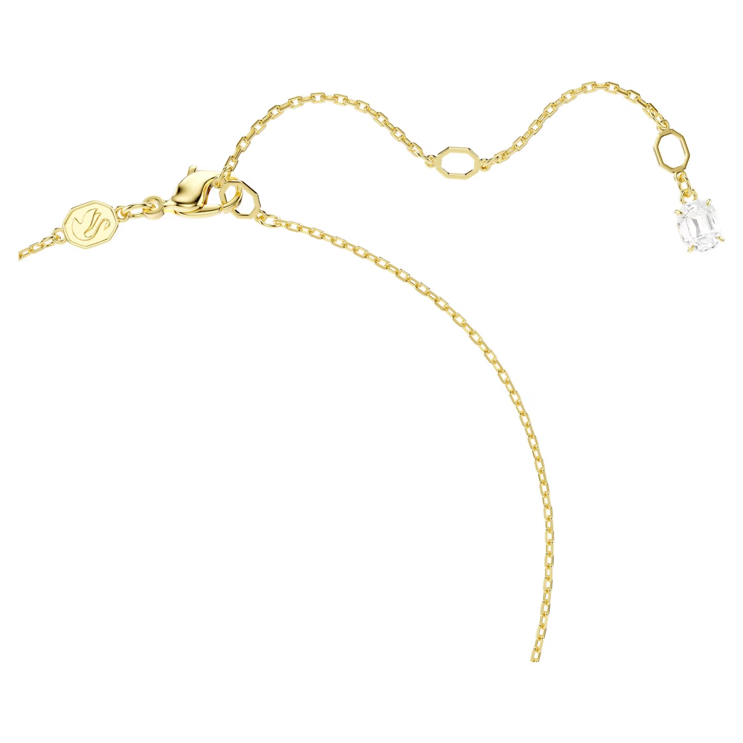 Mesmera Attract necklace, Heart, White, Gold-tone plated