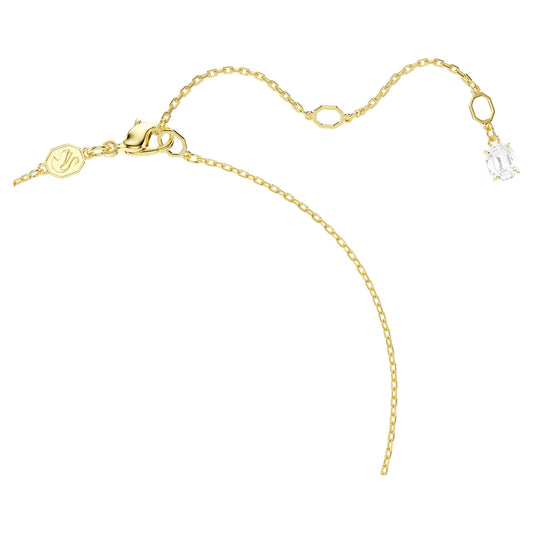 Mesmera Attract necklace, Heart, White, Gold-tone plated