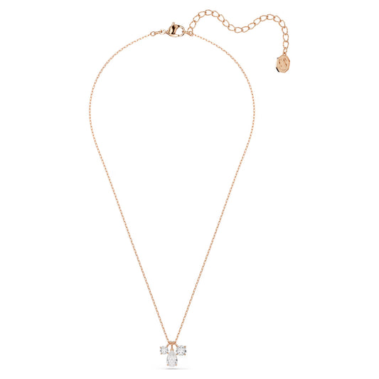 Mesmera pendant, Mixed cuts, White, 18k rose gold finish