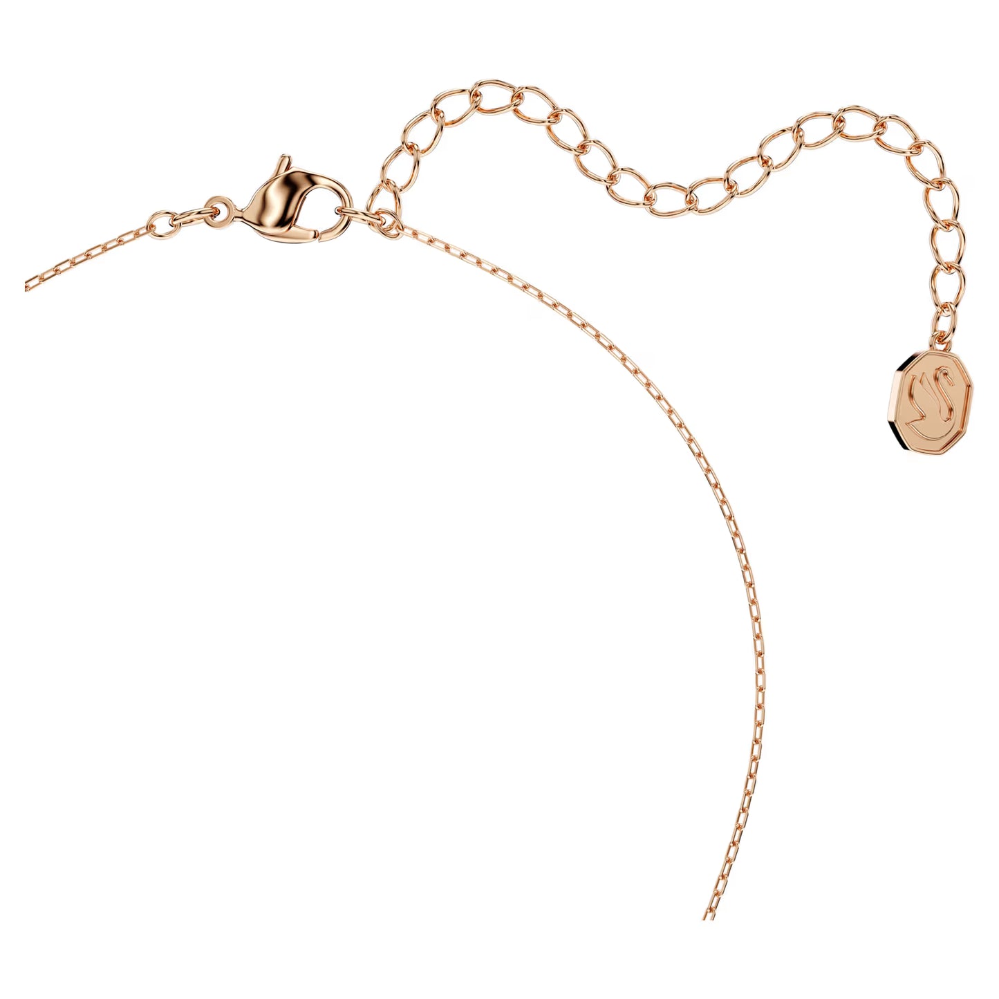 Mesmera pendant, Mixed cuts, White, 18k rose gold finish
