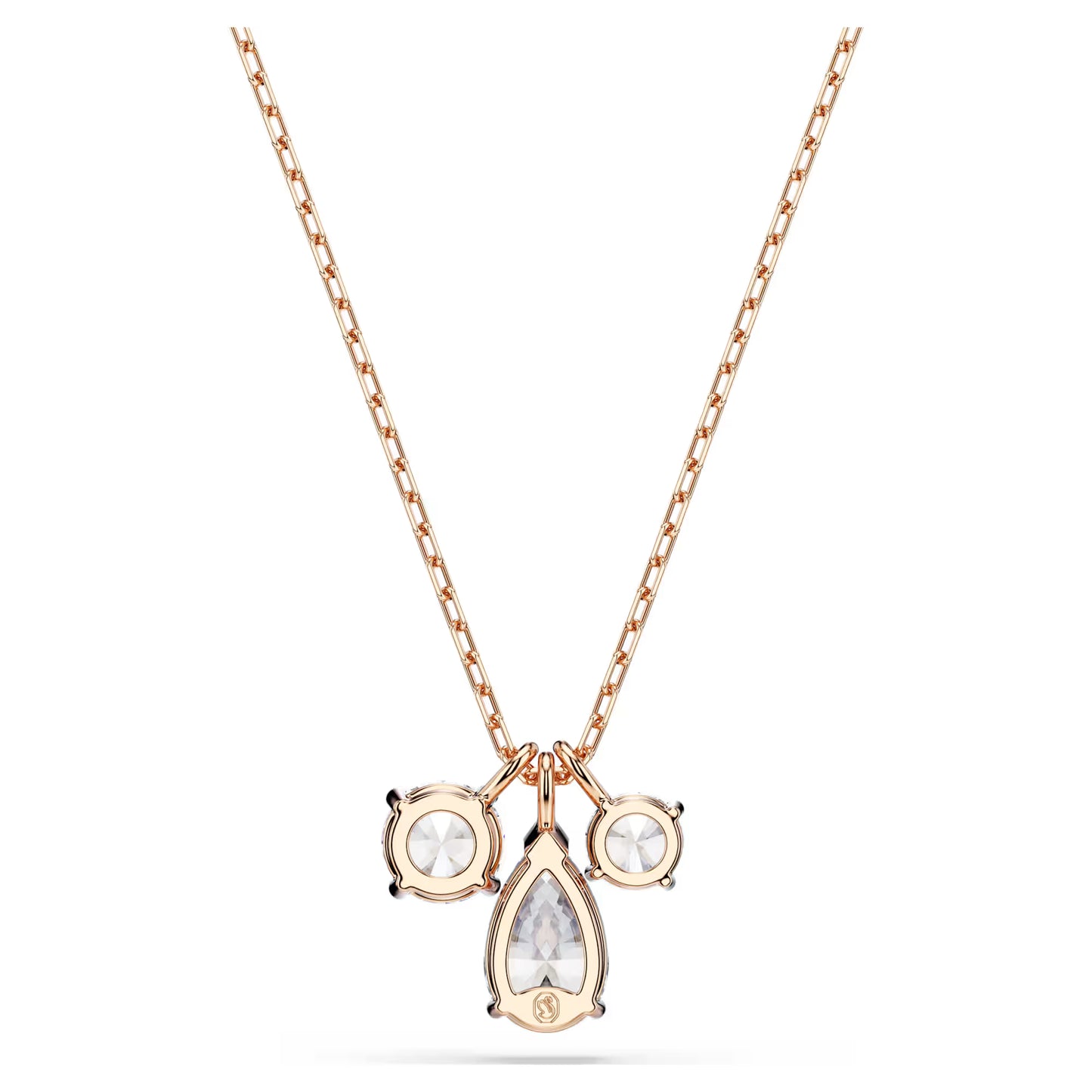 Mesmera pendant, Mixed cuts, White, 18k rose gold finish