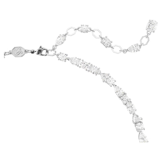 Mesmera set, Mixed cuts, White, Rhodium plated