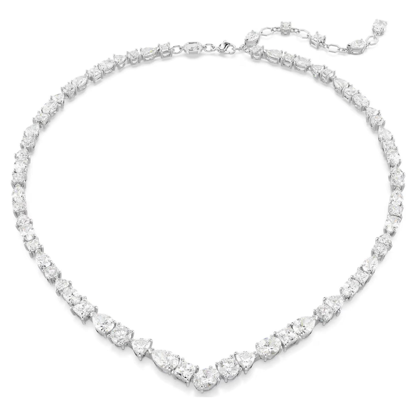 Mesmera set, Mixed cuts, White, Rhodium plated