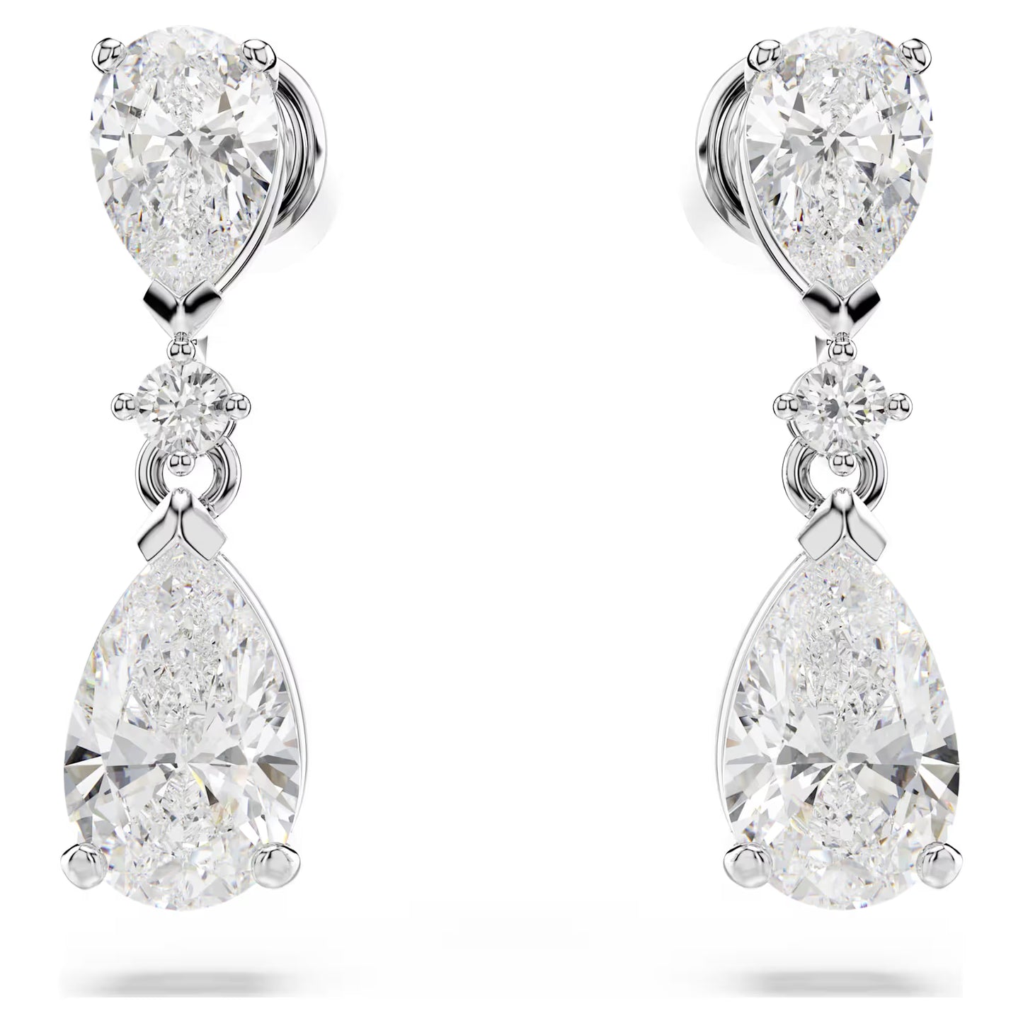 Mesmera set, Mixed cuts, White, Rhodium plated