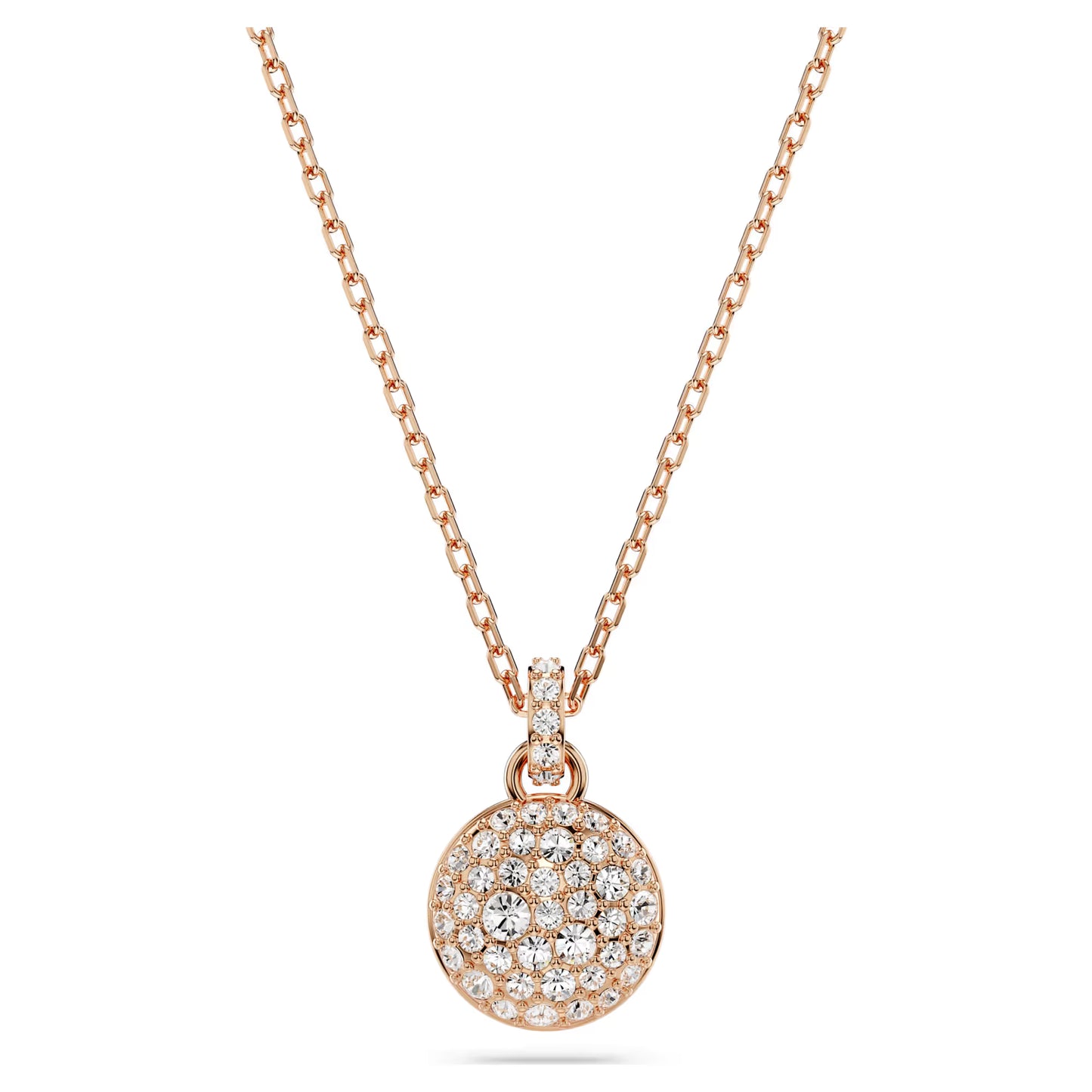 Meteora pendant, White, Rose gold-tone plated