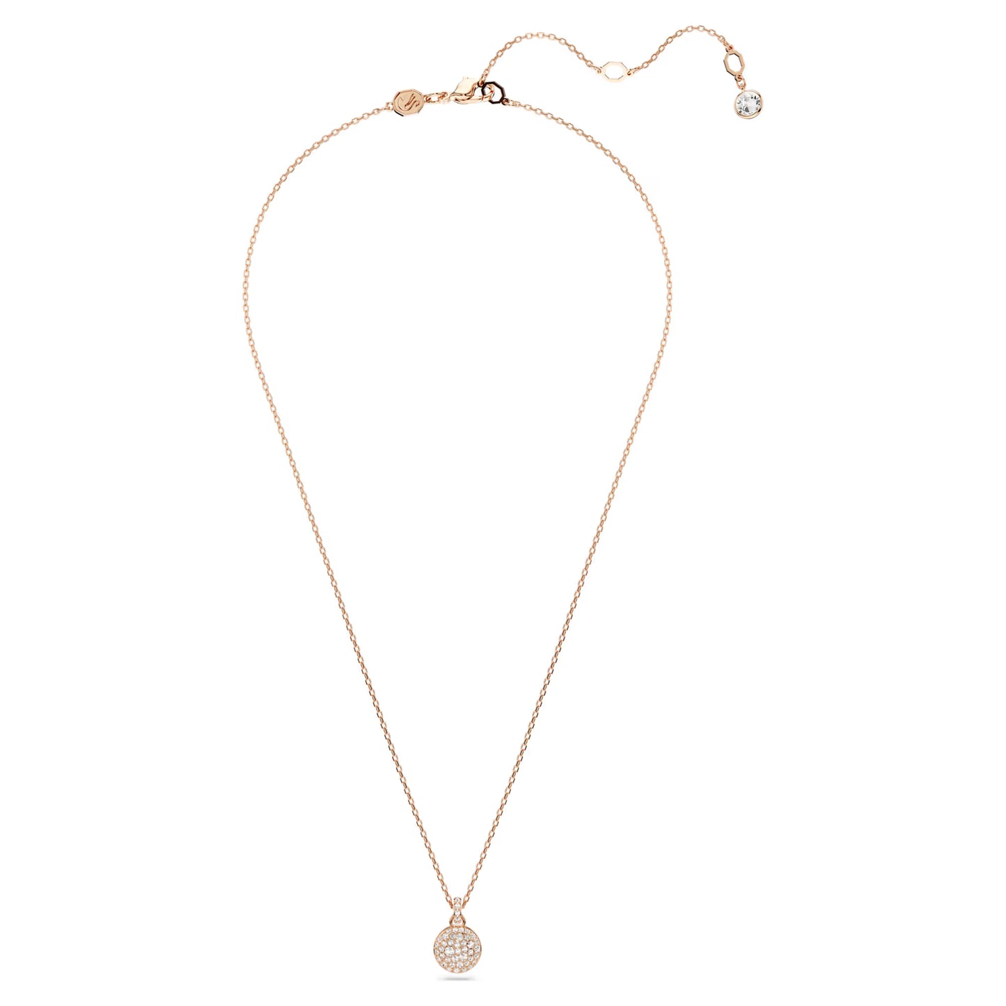 Meteora pendant, White, Rose gold-tone plated