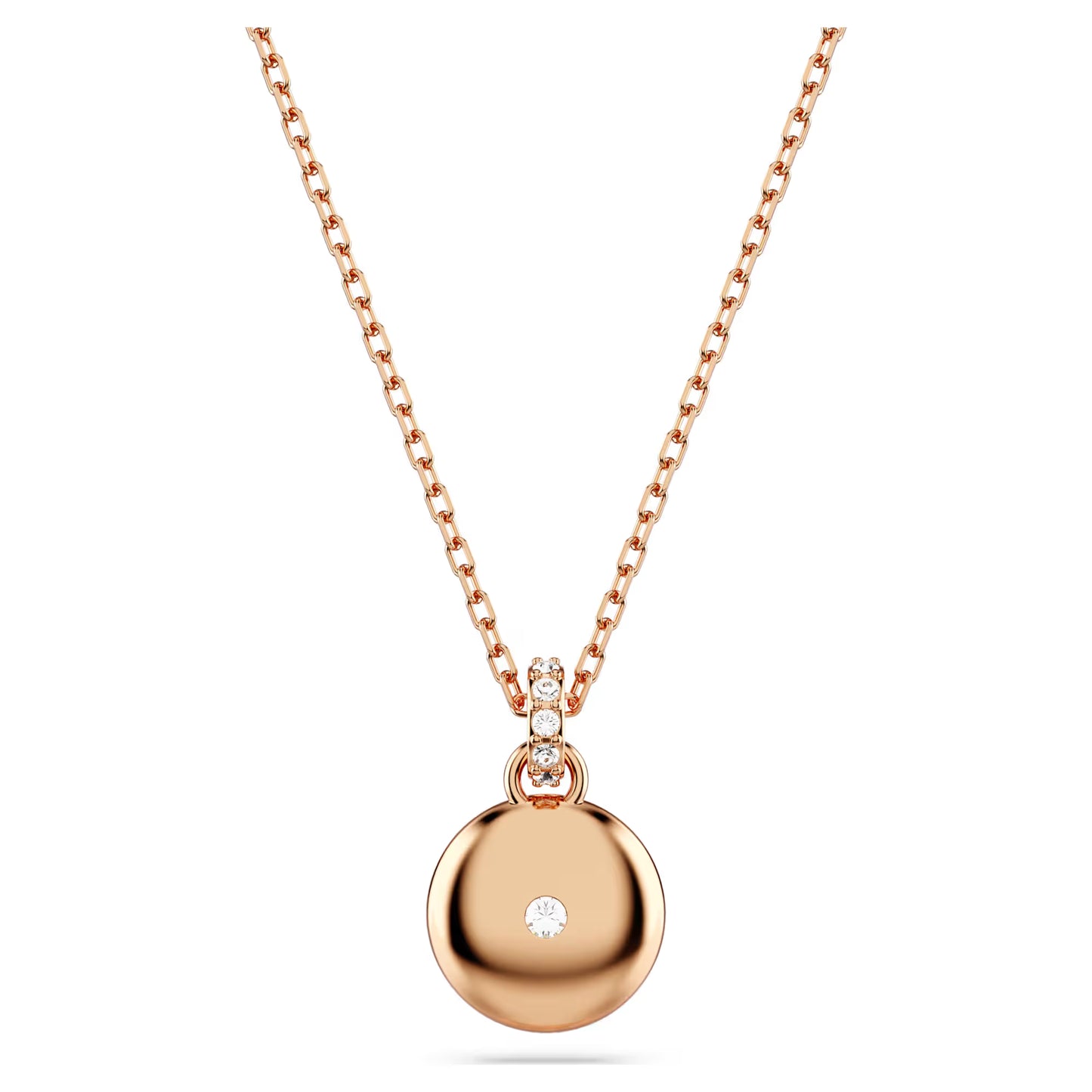 Meteora pendant, White, Rose gold-tone plated