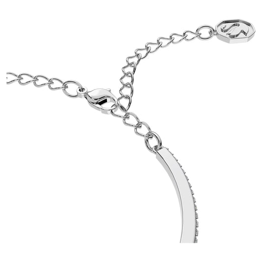 Millenia bangle, Octagon cut, White, Rhodium plate