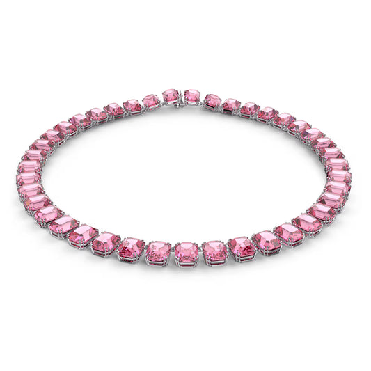 Millenia necklace, Octagon cut, Pink