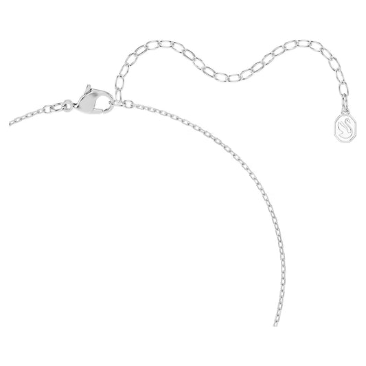 Millenia pendant Cushion cut, Blue, Rhodium plated
