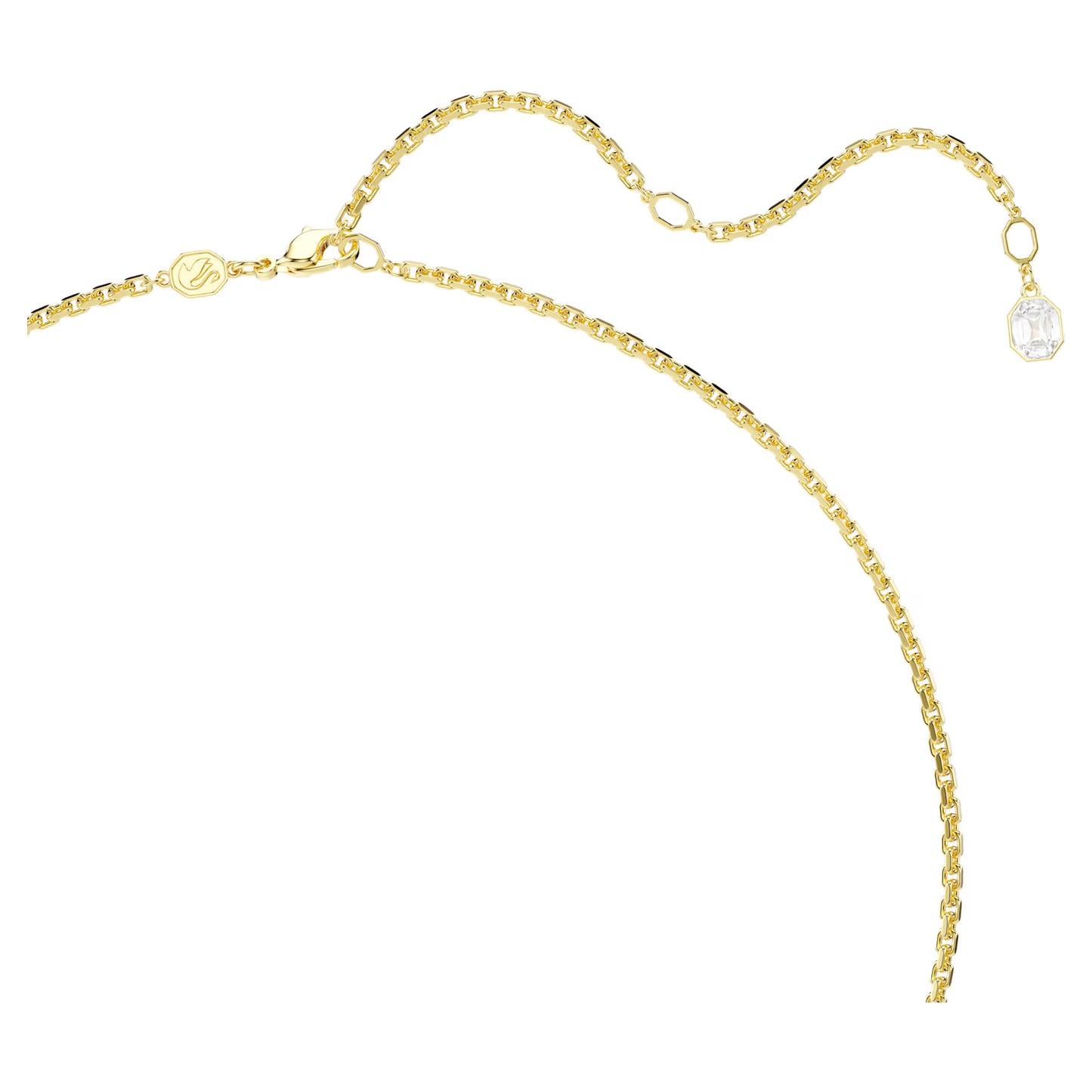 Millenia pendant, Octagon cut, Caramel, 18K gold finish