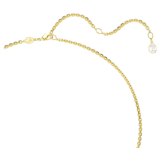 Millenia pendant, Octagon cut, Caramel, 18K gold finish