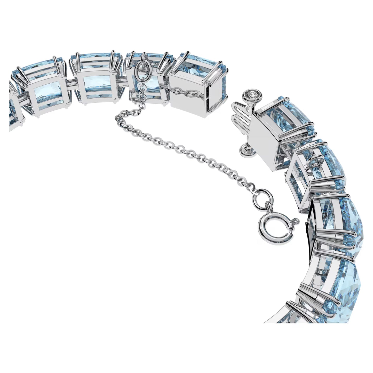 Millenia bracelet, Square cut crystals, Blue