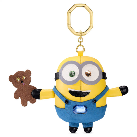 Minions bag charm, Multicoloured, Gold-tone plated