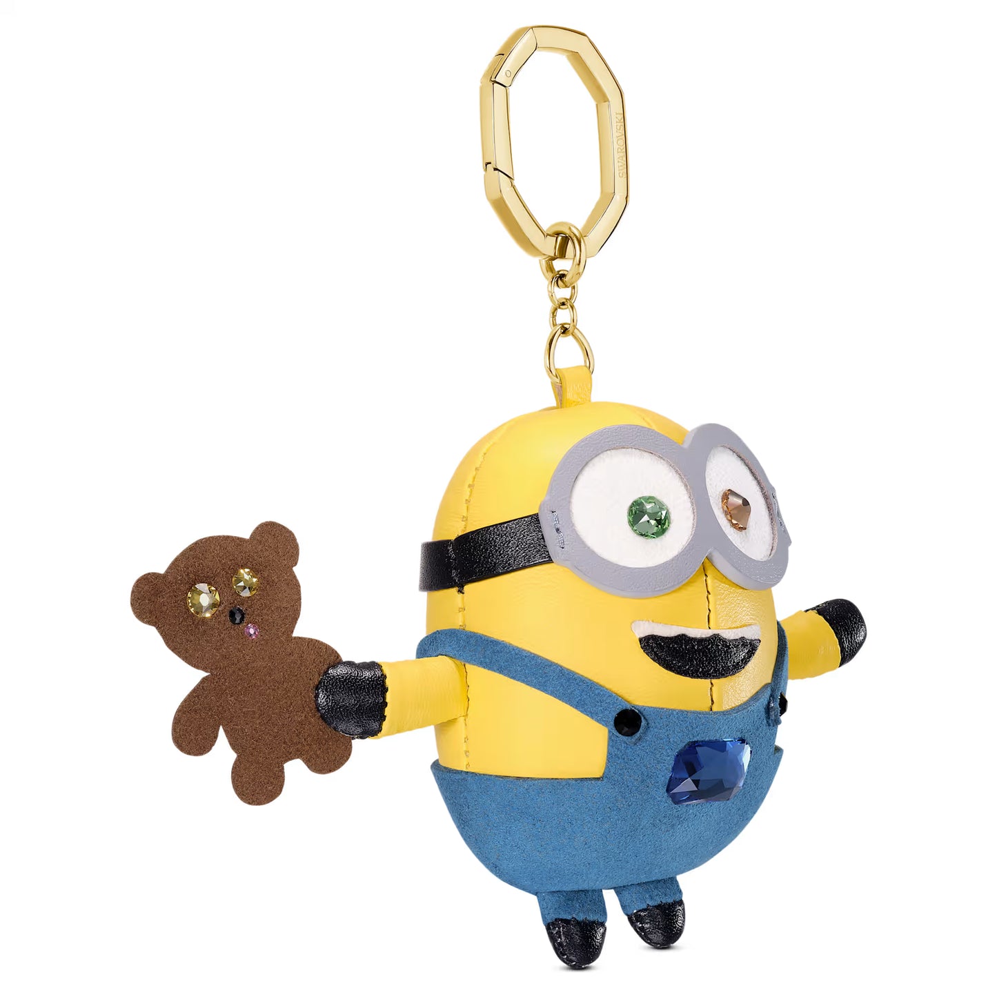 Minions bag charm, Multicoloured, Gold-tone plated
