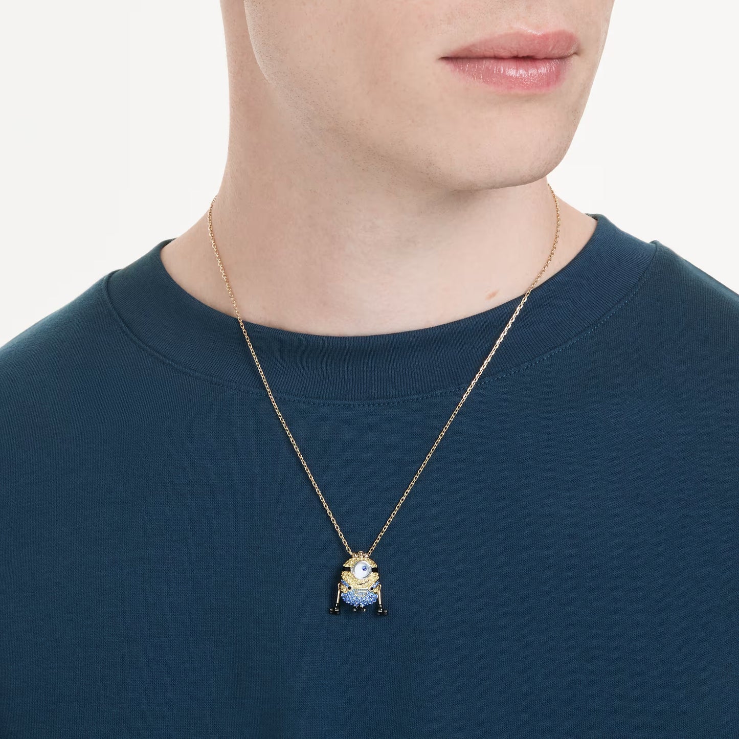 Minions James and Henry set, Pavé, Multicolored, Gold-tone plated