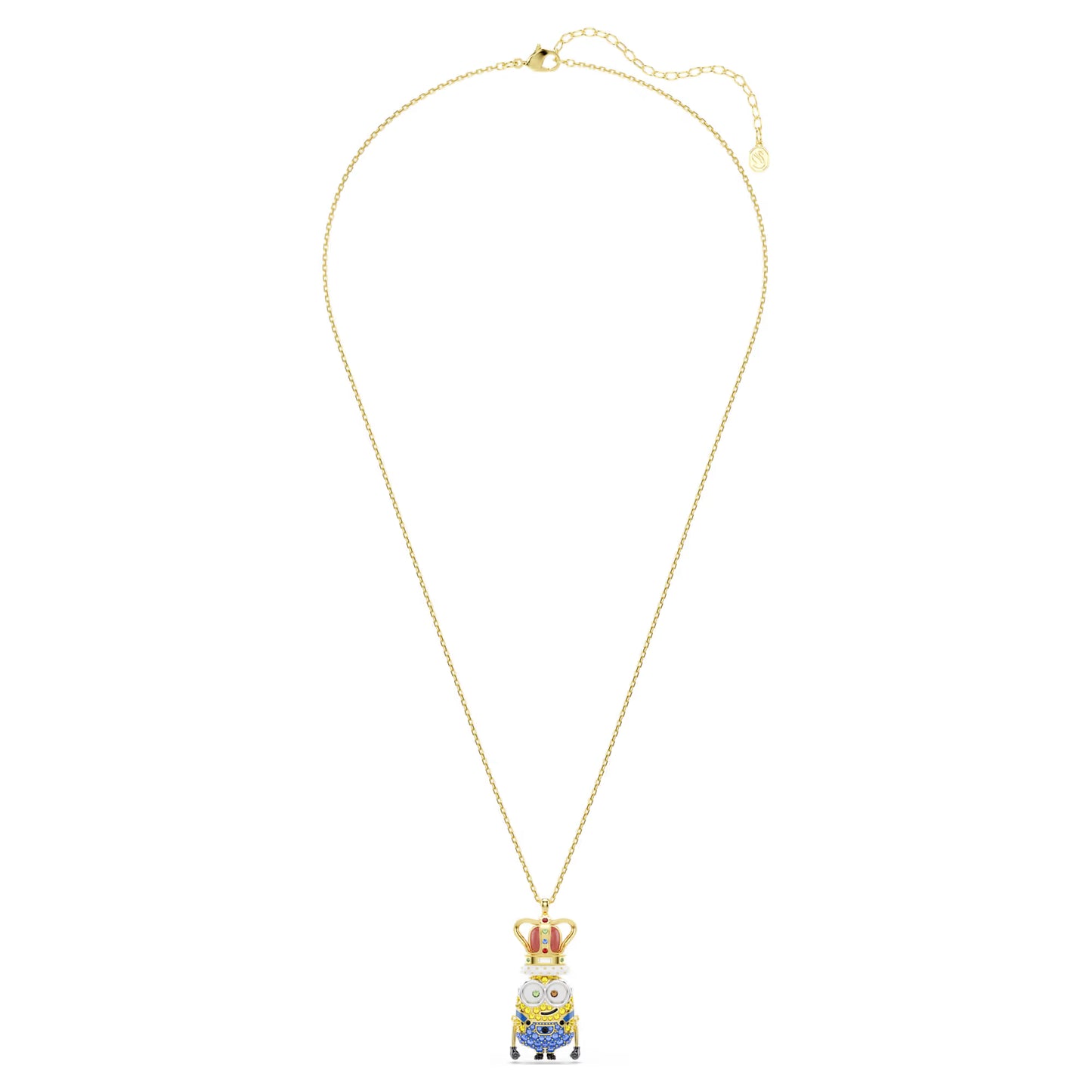 Minions King Bob pendant, Pavé, Multicolored, Gold-tone plated