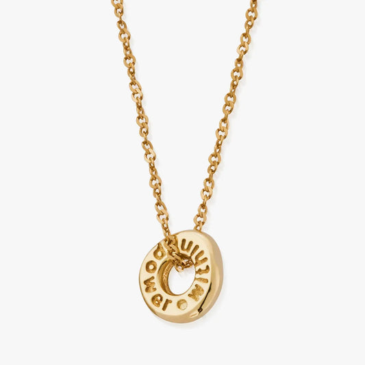 Gold Plated Tiny Twisted Rope Chain Power Within Necklace
