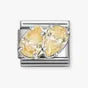 Silver Cz yellow double drops