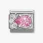 Silver pink drop
