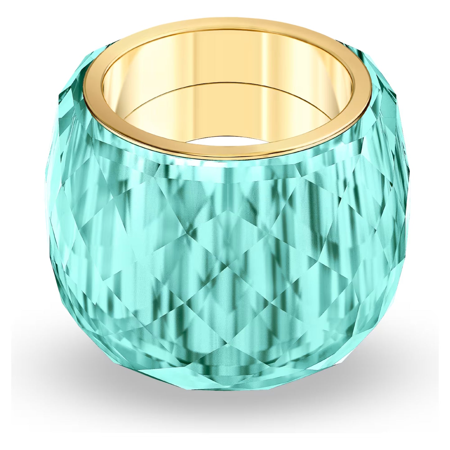 Nirvana ring Blue, Gold-tone finish Size 52